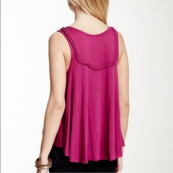 NWT Free People Grape Braided Tunic XS Tank - Picture 7 of 8